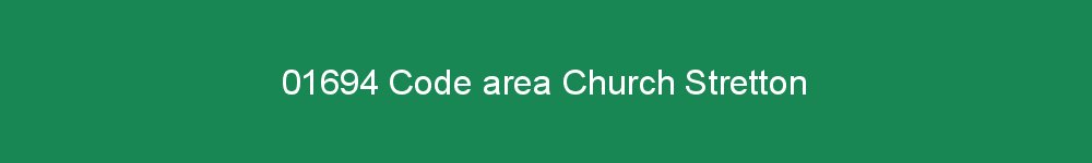 01694 area code Church Stretton